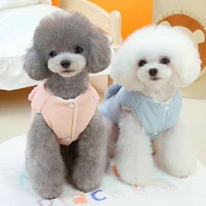 Hundeweste Winterjacke ROSE TEDDY BABY mit D-Ring