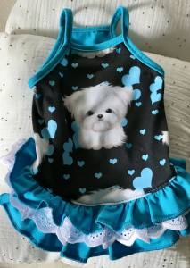 Kleidchen Shirt MALTESER SKYBLUE für Hunde