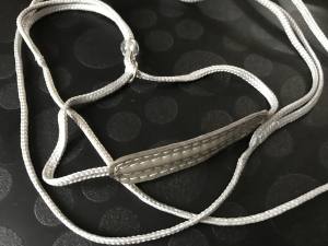 LEDER Ausstellungsleine, Showleine SILVER