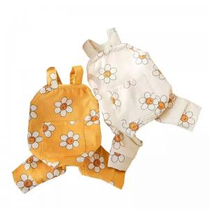 Latzhose Hundehose Winterhose FLOWER CREME