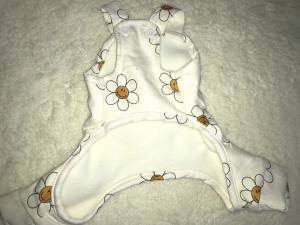 Latzhose Hundehose Winterhose FLOWER CREME