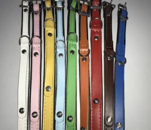 Lederhalsband  für Personalisierung - Hundename * GLAMOUR  *