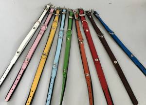 Lederhalsband  für Personalisierung - Hundename * GLAMOUR  *