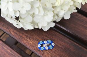 Hunde MINI FLOWERS Spange Klipp ,Kamm Clip Spange Metall Haarspange