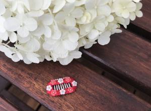 Hunde MINI FLOWERS Spange Klipp ,Kamm Clip Spange Metall Haarspange