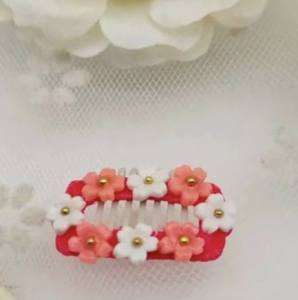 Hunde MINI FLOWERS Spange Klipp ,Kamm Clip Spange Metall Haarspange