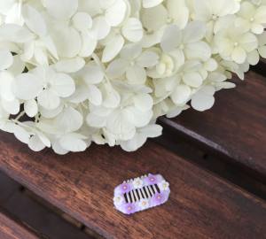 Hunde MINI FLOWERS Spange Klipp ,Kamm Clip Spange Metall Haarspange
