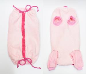 OP Body mit Hinterbeinen aus Frottee Rose
