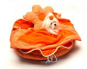 Hundebett ORANGE FLOWER  Limited Edition