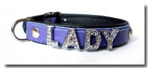 Personalisierte Hundehalsband aus Leder *GLAMOUR*Gr.1