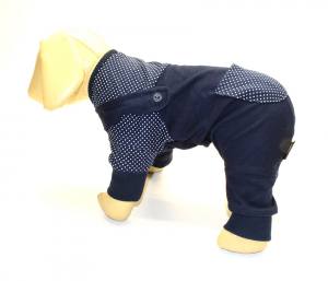 Pyjama Jogginganzug * DARKBLUE DOTS *Hausanzug