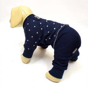 Pyjama  * DARKBLUE SILVERSTAR  für Hunde Restposten