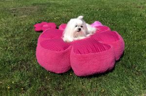 Hundebett RIESEN BLUME PINK Handmade