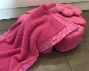 Hundebett RIESEN BLUME PINK Handmade