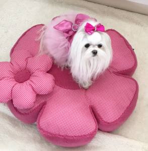 Hundebett RIESEN BLUME PINK/ PINK Handmade