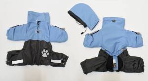 Regenanzug für Hunde BLUE BOY  mit D-Ring