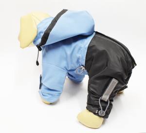 Regenanzug für Hunde BLUE BOY  mit D-Ring
