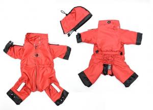 Regenanzug für Hunde RED LUNA extra für Weibchen mit D-Ring