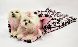 Schlafsack ,Decke ,Spielplatz für Hunde PINK PAWS