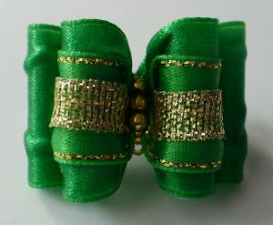 Hunde Schleife Exclusive BIG DARK GREEN 1