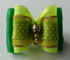Hunde Schleife Exclusive BIG GREEN DOTS