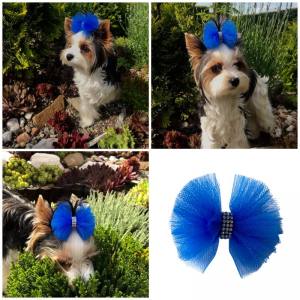 Hunde Schleife Exclusive TÜLL Farben Wahl