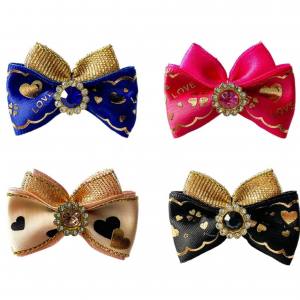 Hunde Schleife FLOWER LOVE Farben Wahl Handmade