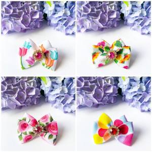 Hunde Schleife FLOWERS Handmade