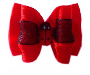 Hunde Schleife LADY BUG RED