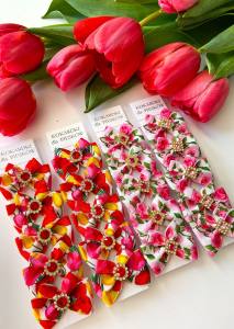 Hunde Schleife FLOWERS Handmade