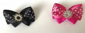 Hunde Schleife ,Spange BLUME mit Strass