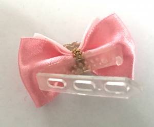 Hunde Schleife ,Spange ROSA HERZ