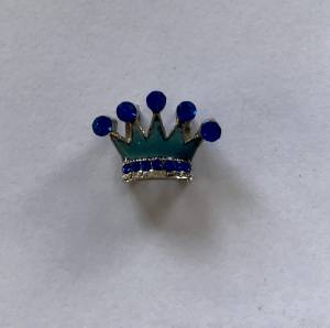 Hunde Schmuck für das Halsband  CROWN blau