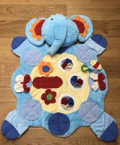 Schnüffelteppich ELEFANT BLAU mit Bögen für Hunde,Katzen,Welpen