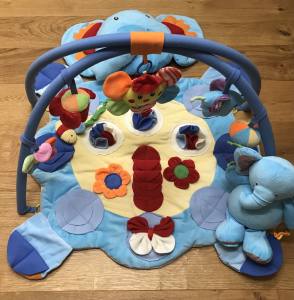 Schnüffelteppich ELEFANT BLAU mit Bögen für Hunde,Katzen,Welpen