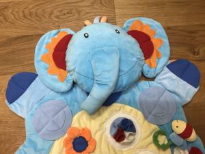 Schnüffelteppich ELEFANT BLAU mit Bögen für Hunde,Katzen,Welpen