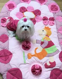 Schnüffelteppich PUPPE mit  Blume mit Bögen für Hunde,Katzen,Welpen