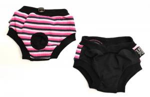 Schutzhöschen * DogsZone PINK STREIFEN JERSEY EINZELSTÜCK S