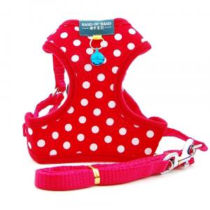 Softgeschirr SET mit Leine DOTS RED auch Welpen