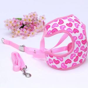 Softgeschirr SET mit Leine PINK HEART auch Welpen