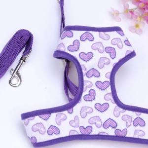 Softgeschirr SET mit Leine PURPLE HEART auch Welpen