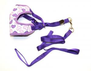 Softgeschirr SET mit Leine PURPLE HEART auch Welpen