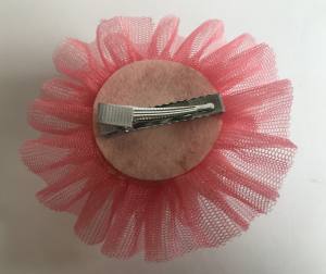 Hunde Spange BIG Apricot SILBER