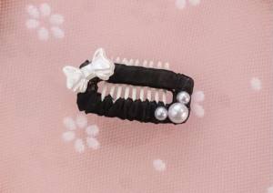 Hunde Spange Klipp 2 cm ,Kamm Clip Spange Metall Haarspange Hund schwarz