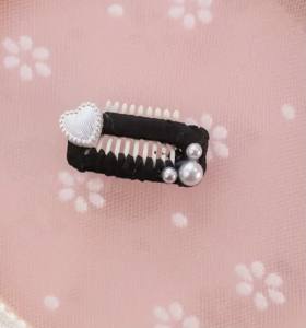 Hunde Spange Klipp 2 cm ,Kamm Clip Spange Metall Haarspange Hund schwarz