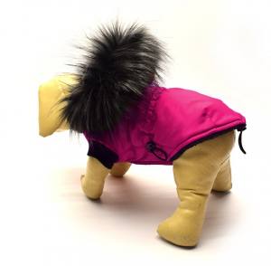 Super Dicke Winterjacke mit Fell PINK