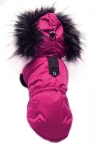 Super Dicke Winterjacke mit Fell PINK