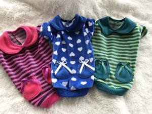 Sweatshirt für Hunde Streifen Lila-pink