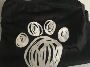 Hunde T-Shirt Make Your Mark Schwarz
