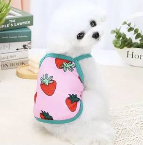 Hunde T-Shirt Rosa Erdbeere
